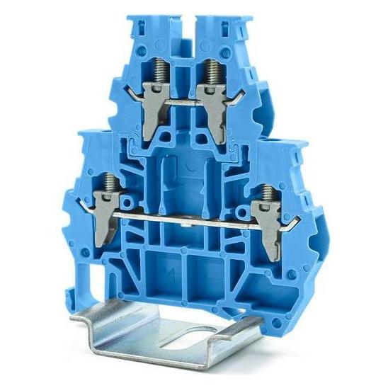 RS PRO Reihenklemme Doppelstock Blau, 4mm², 1 kV / (2624373)
