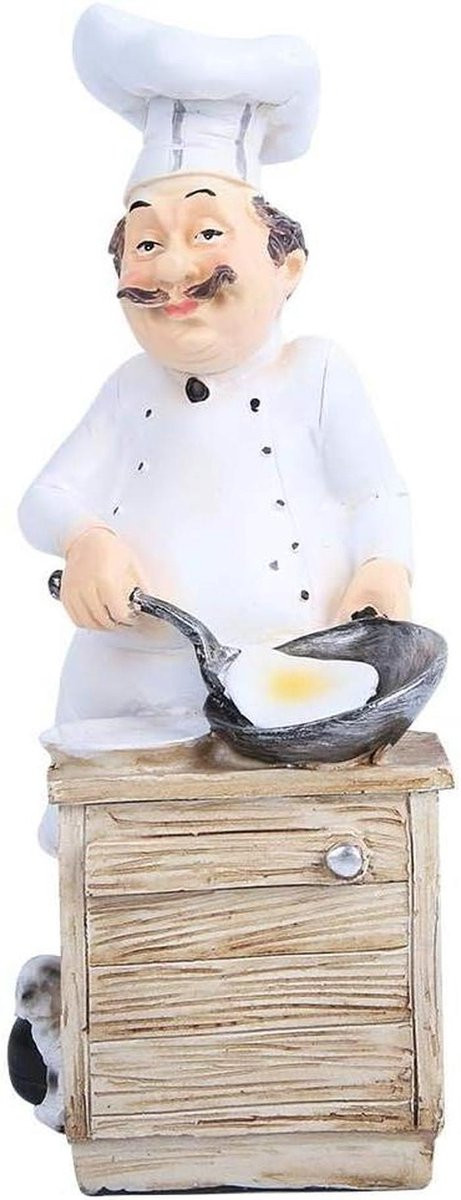 Handgeschilderd Hars Decoratiebeeld Keuken Figuur Multicolor