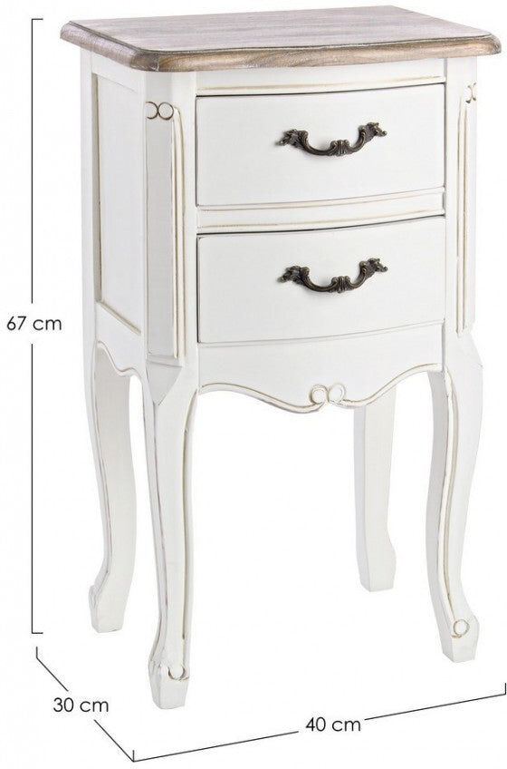 giordanoshop Cassettiera 2 Cassetti Justine in Legno...
