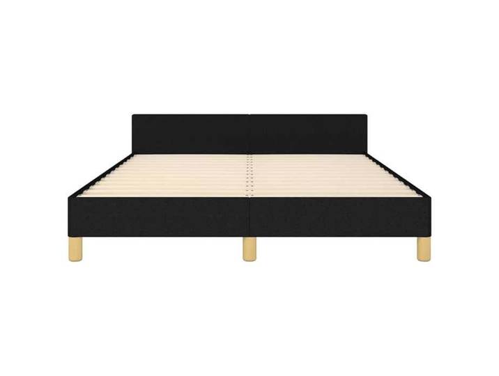 Maison Soldes Lit Adulte/Sommier à lattes Noir Cadre de lit - sans matelas - noir 140x190cm tissu Moderne577791