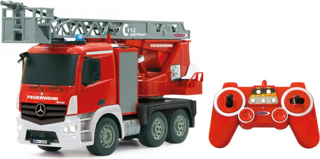 Jamara Germany Brandweerladder Mercedes-Benz Antos schaal 1:20 met spuitfunctie