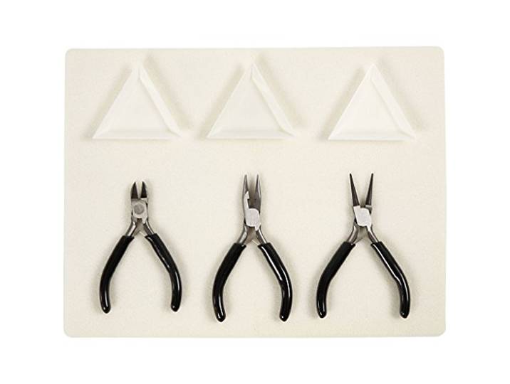 Basisgereedschap voor het maken van sieraden, L: 10 + 11 + 12 cm, 1 set