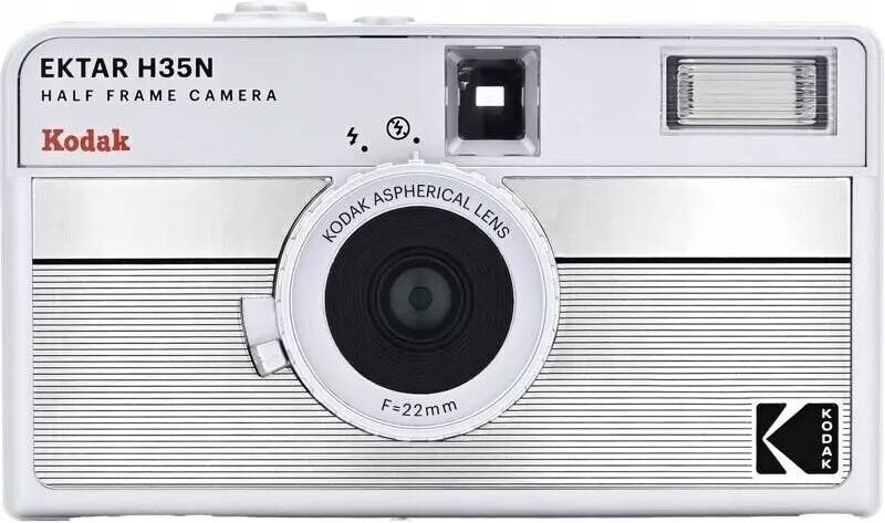 Kodak Kompaktkamera "EKTAR H35N", gelb (silber), B:11cm H:6,2cm T:3,9cm, Fotokameras, Kompaktkamera silber Einheitsgröße