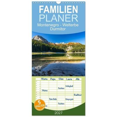 Familienplaner 2027 - Montenegro - Welterbe Durmitor mit 5 Spalten (Wandkalender, 21 x 45 cm) CALVENDO