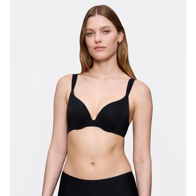 Bügel-BH TRIUMPH "Body Make-Up Illusion", Damen, Gr. 85, Cup B, schwarz, Microtouch, Obermaterial: 49% Polyamid, 35% Polyester, 16% Elasthan, Basic, BHs Bügel-BH, mit tiefem Dekolleté, gepolsterte Cups, Komfort-Bügel, Microfaser