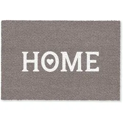 FUSSMATTE Startseite - Text - Taupe Fußabtreter 60x40 cm