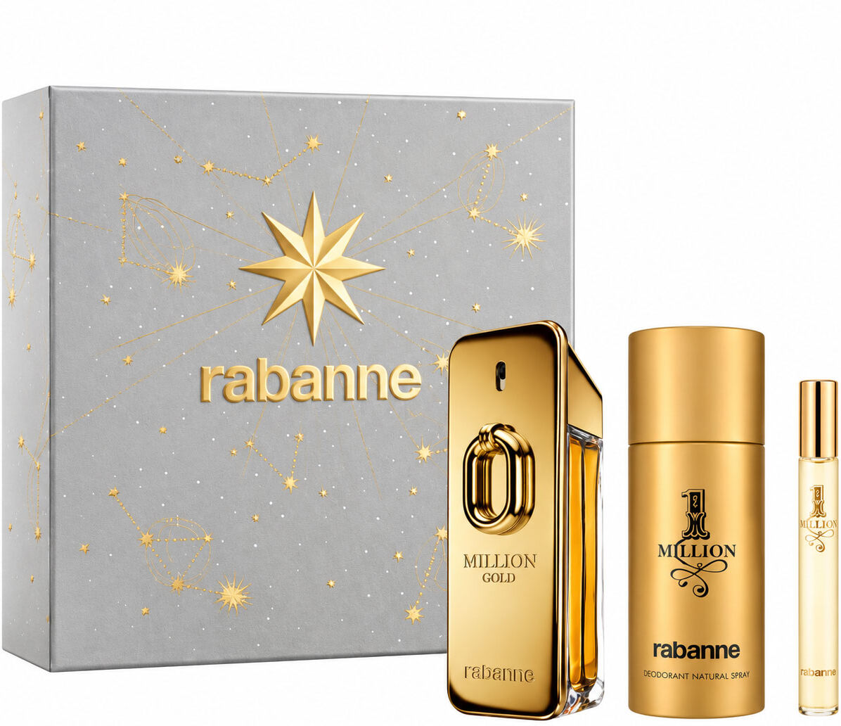 RABANNE Million Gold Intense 100ml Eau De Parfum Trio Gift Set