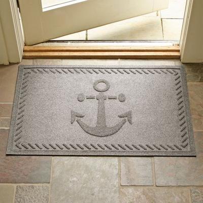 Bungalow Dba Matterly Ships Anchor Doormat 35 x 23, 35 x 23, Gray