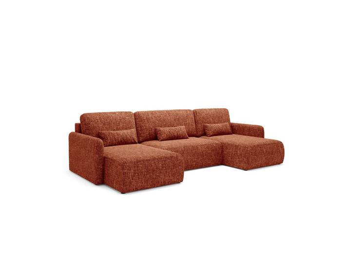 Petits-meubles Panoramasofa Lazare 4 Sitzplätze Terracotta, Holz, 290x86x148 cm, Wohnzimmer, Sofas & Couches, Sofas, Bigsofas