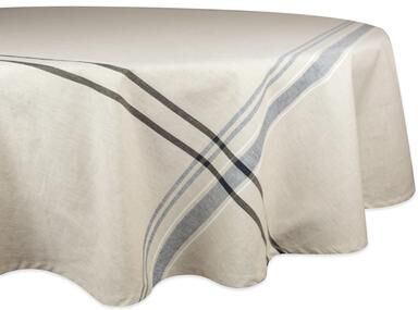 DII Design Imports French Stripe Cotton Kitchen Tablecloth