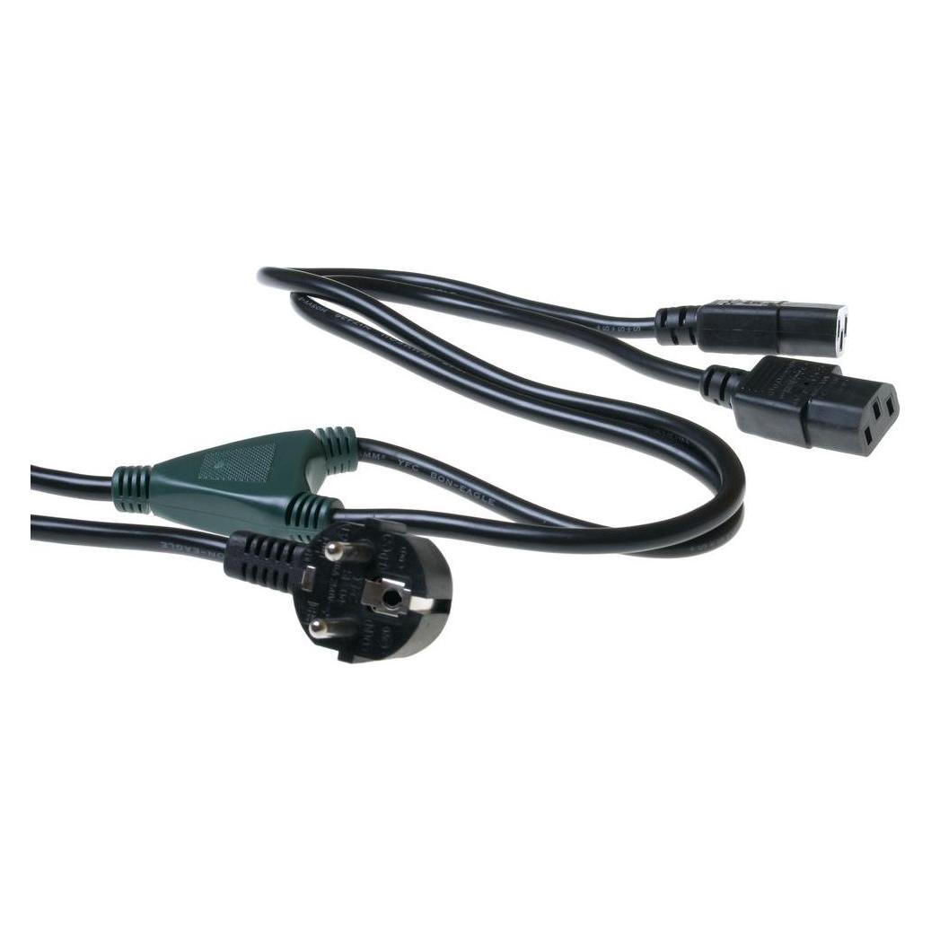 ACT Powercord split cable mains connector CEE7/7 male (1.20 m) (AK5055)