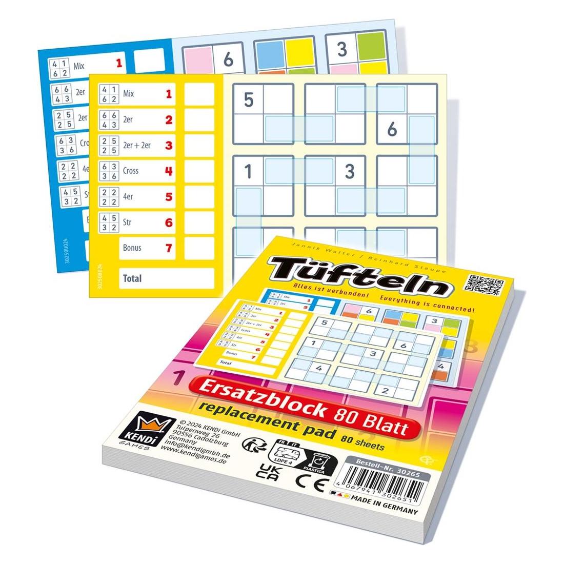 Kendi Games Tüfteln Ersatzblock (mult) (Deutsch, Englisch, Französisch, Italienisch, 1 - 15 Spieler) (KED30265)