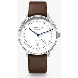 STERNGLAS - NAOS XL - AUTOMATIK - weiß - silber - premium dunkelbraun / 42MM