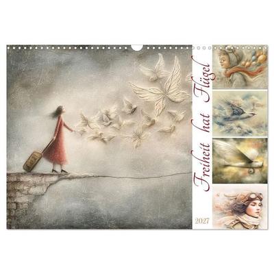Freiheit hat Flügel (Wandkalender 2027 DIN A3 quer), CALVENDO Monatskalender