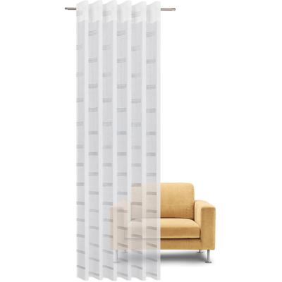Gardine GERSTER "Karin" Gr. 1, grau, B:140cm H:235cm, Wirkware, Polyester, Gardinen, Gardine, Moderner Fertigschal