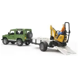 BRUDER® 02593 Land Rover Defender Station Wagon mit Einachsanhänger