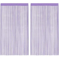 vidaXL Fadenvorhänge 2 Stk. Lila 100x250 cm