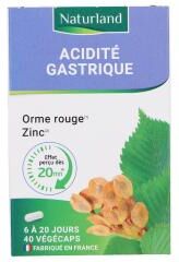 Naturland Acidité Gastrique 40 Unités - Pot 40 végécaps