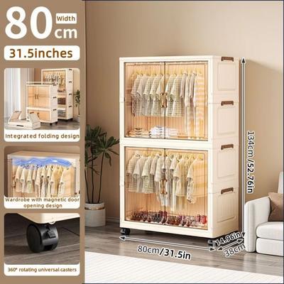 Inspired Finds Large Capacity 80cm Folding Wardrobe Closet Organizer 2 Large