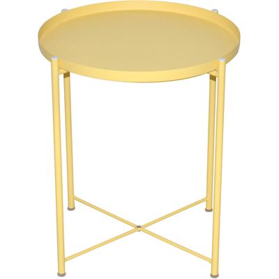 Beistelltisch, gelb (gelb, gelb, gelb), B:47cm H:52cm T:47cm, HOFMANN LIVING AND MORE, Tische, Beistelltisch, abnehmbare Tischplatte