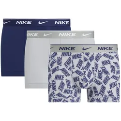 3er Pack NIKE Boxershorts Trunks Herren EWS - wlf gry shtrd nke print/wlf gry/b v M