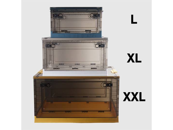 Boîte de rangement en plastique multi-usages de grande capacité avec roulettes amovibles pour un déplacement facile, boîte de rangement pliable