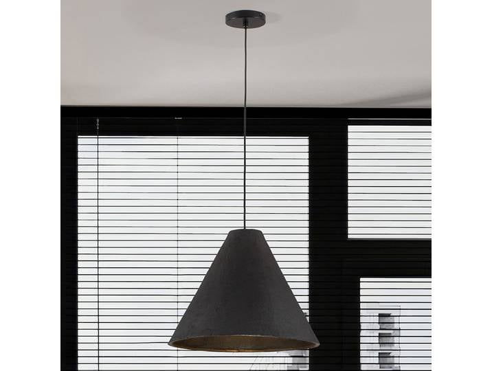 Suspension Joelle type B Ø 45cm Noir/Noir Papier mâché E27