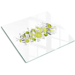 GLASPLATTE 60x52 cm Eiswürfel mit Limettengeschmack