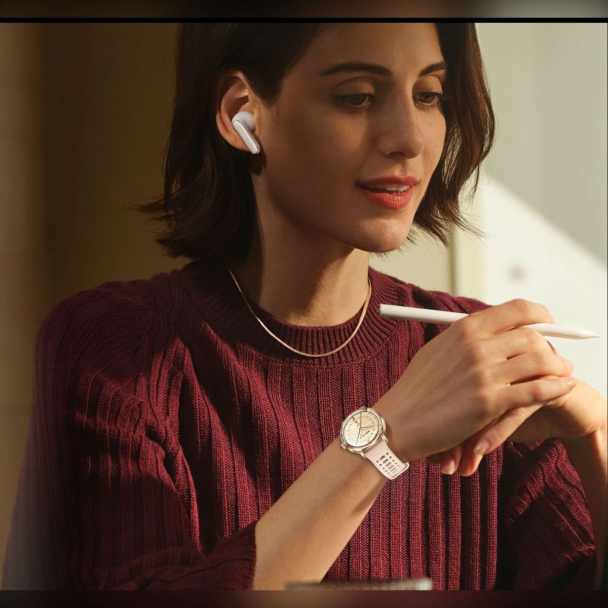 INF Smartwatch 1.32 inch AMOLED-Display, Bluetooth 5.3, IPX8 wasserdicht, magnetische Ladefunktion, 24-Stunden