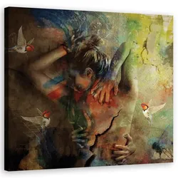 LEINWANDBILD, Menschen - Farbige 50x50cm