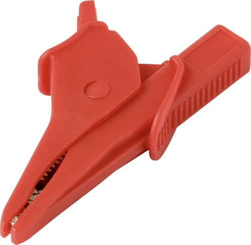 VOLTCRAFT MSK-135 Krokodilklemme gekrümmt CAT IV 600 V, CAT III 1000V 10A Rot