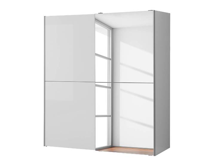 Armoire à portes coulissantes Blackrock 170 x 191 x 61cm Blanc/Blanc brillant/Blanc