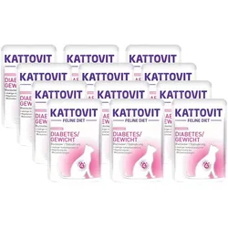 Kattovit Diabetes/Fettlachs 12x85g Beutel