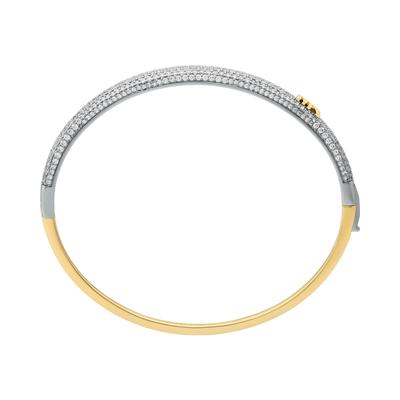 Armreif MICHAEL KORS "Schmuck Geschenk Metall Armkette PREMIUM", gold (gelbgoldfarben, kristallweiß), Armbänder, Damen, 17,8cm,mit Zirkonia, Metall, Armreif, wahlweise mit oder ohne Zirkonia