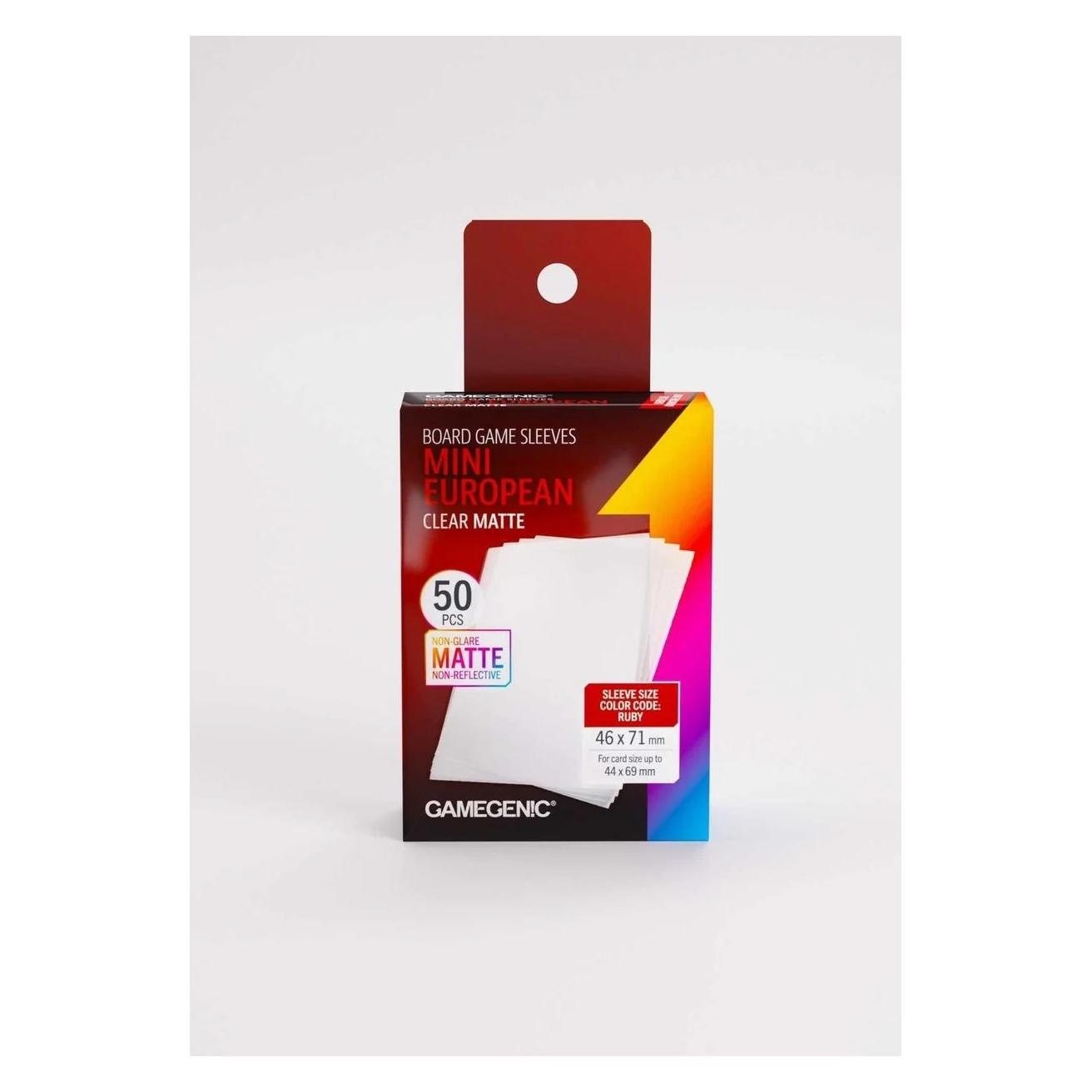 Gamegenic : Board Game Sleeves - Mini European (46x71 mm) - Clear Matte, 50 sztuk (4251715419939-4251715419939)