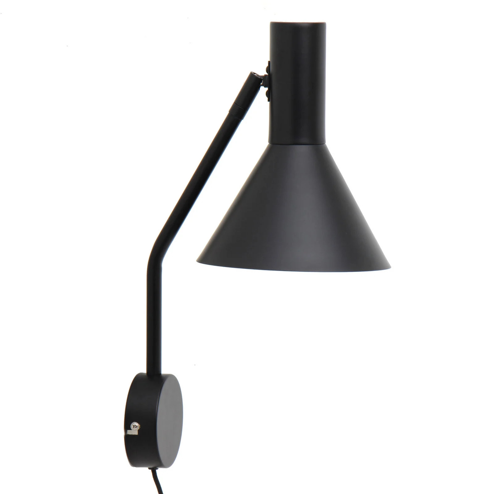 FRANDSEN Lyss Wandlamp Zwart Metaal met Stekker