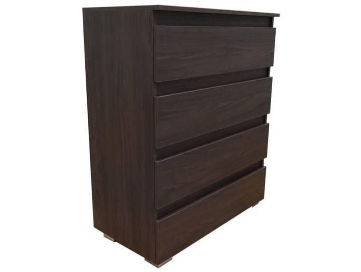 Commode - MARQUE - 4 Tiroirs - Bois - Poignées Cannelées - Dimensions 81x44xH101