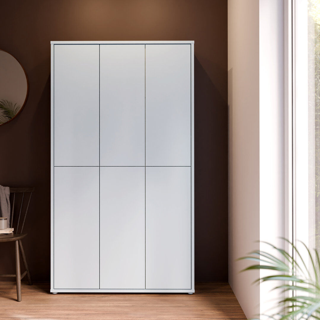 Ebern Designs Rylon 24 Pair Shoe Storage Cabinet Grey 24