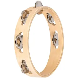 Nino Percussion NINO Single Row Wood Tambourine - 8 Natural, Perkussion