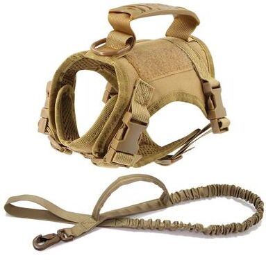 Uplift Treasures Tactical Cat Harness With Leash brown Set