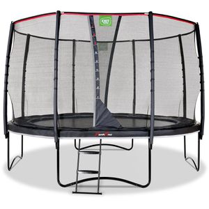 EXIT-Toys Trampolin PeakPro, outdoor, Ø 366cm, schwarz, mit Leiter und Netz, bis 140kg