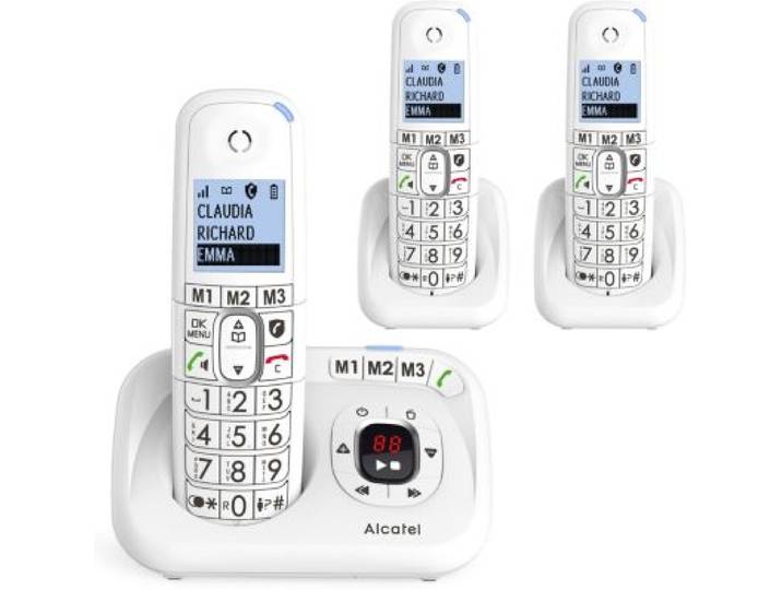 Alcatel - Téléphone Sans Fil Xl785 Voice Trio Blanc