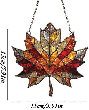 Inspire Select Acrylic Maple Leaf Sun Catcher For Window Autumn Thanksgiving Hanging Light Decor a