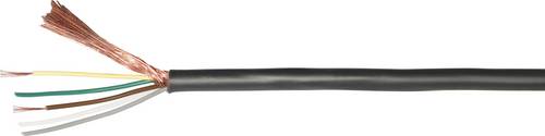 BKL Electronic 1509011 Audiokabel 4 x 0.22mm² Schwarz Meterware