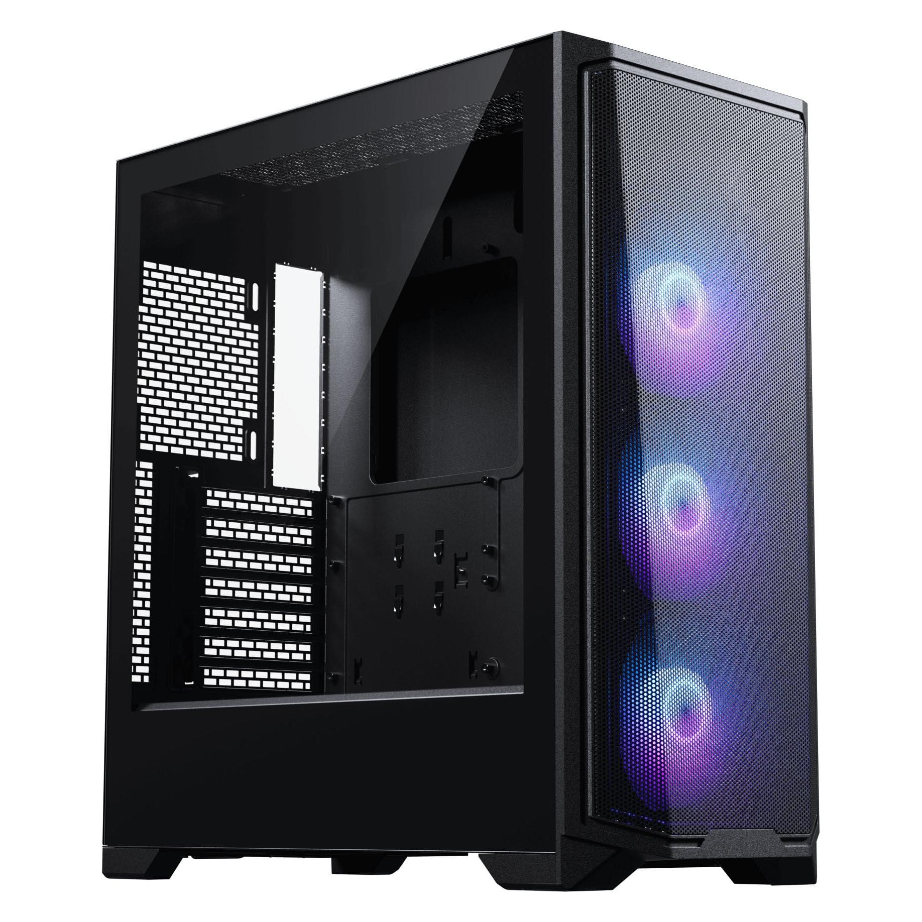 Phanteks PC-Gehäuse Eclipse G370A RGB Schwarz, Unterstützte (ATX, E-ATX, mATX, Mini-ITX, SSI EEB) (PH-EC370A_DBK01)
