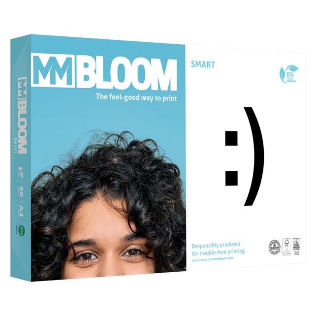 MM Bloom Kopierpapier Smart A3 80g 500BL weiss (A3, 500 Blätter, 80 g/m²) (9948B80B)