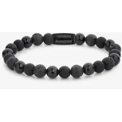 REBEL & ROSE - BLACK SERIES - Black Rocks - All Black / 8 MM