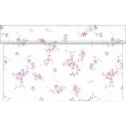 Sovie HOME Tischläufer Bonnie in Beere aus Linclass® Airlaid 40 cm x 4,80 m, 1 Stück - Blumen Frühling zierlich