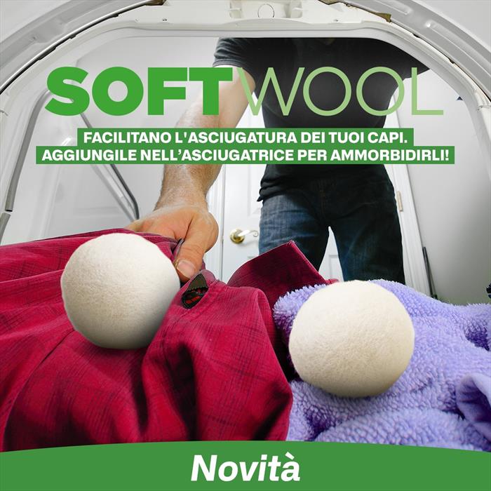 Meliconi Sfere In Lana Per Asciugatrice Soft Wool 3 Pz-lana Neozelandese