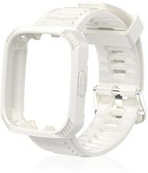 Everyday Crate Redmi Watch 3 Silicone Watch Band Carbon Fiber Texture Soft Replacement Strap white